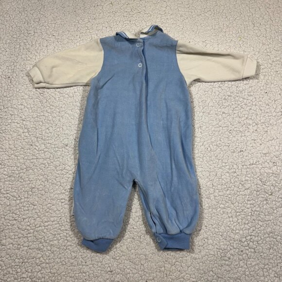 Vtg Healthtex Baby Boys Velour Jumper One Piece Size 6-9 months Lil Flyer - Picture 2 of 5